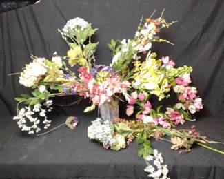 Faux Spring Flower Bouquets And Tulip Wreath