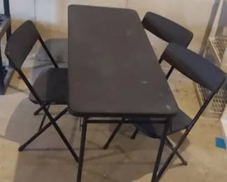 Black Rectangular Folding Table