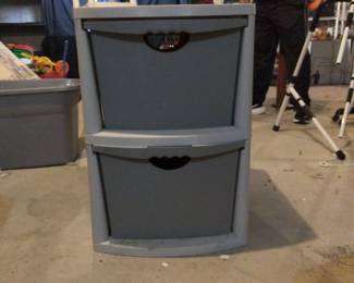 Gray 2 Drawer Double Sided Sterilite Storage