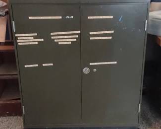 Army Green Metal Storage Cabinet
