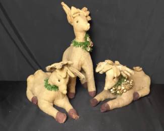 Burlap Reindeer Decor