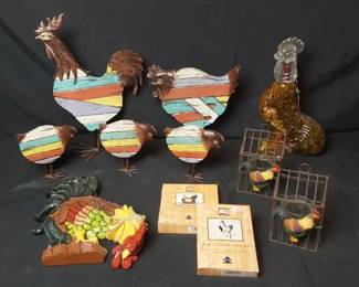 Rooster Statues And Other Decor