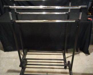 Pair Of Rolling Clothing Racks