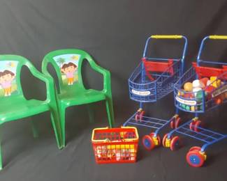 Vintage Shopping Carts and Dora Chairs