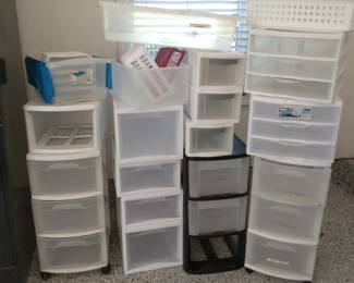 Plastic Storage ContainersCabinets Lot