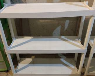 White Plastic Shelving Unit
