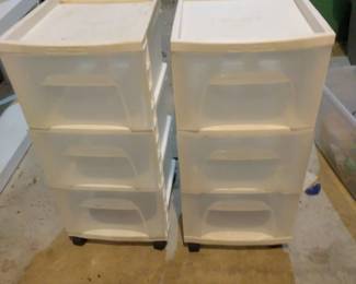 Two Homz Plastic Storage Drawers