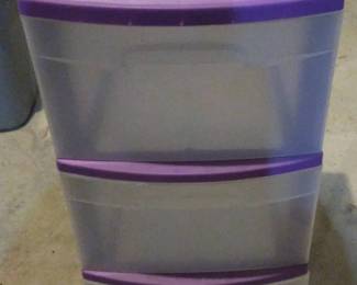 Purple Sterilite Storage Drawers