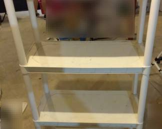 Plano 55 Inch Tall White Shelf