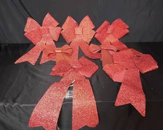 Red Glitter Christmas Bows