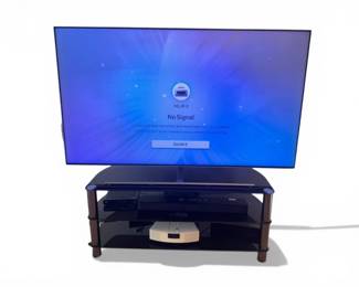 41 Samsung75QLEDTVwTemperedGlassStandWorksGreat