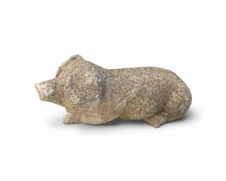 109 ConcreteGardenPigStatueOutdoorYardDecor