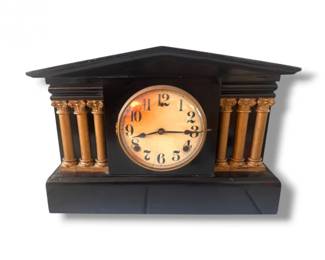 62 AntiquePhiladelphiaStyleMantelClockc1875Repainted