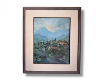 30 IlonaRittlerOriginalPaintingVillageinBudaSignedFramed