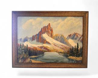 10 VintageOriginalMountainLandscapePainting1932SignedFramed