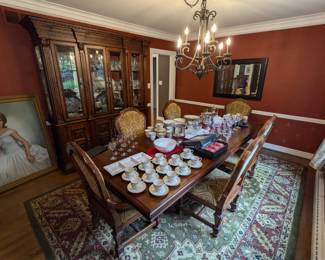 Dining Table with Leaf & Dining Chairs (6)
