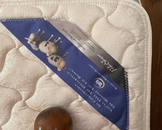 	#2		Bassett wood queen bed (headboard, footboard, side rails) with mattress and box spring	 $ 150.00 																							