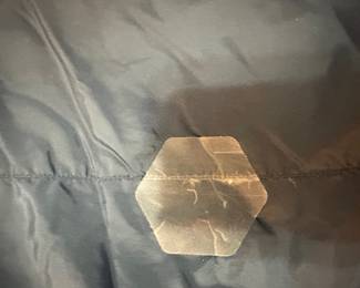 	#90	RA	REI down mummy sleeping bag with storage bag, navy (88" long, as-is repair on back seam)	 $ 50.00 																							