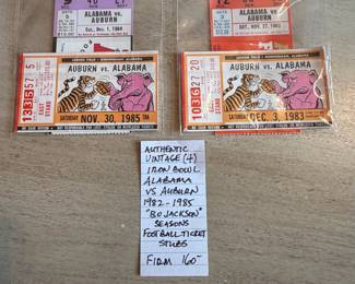 	#67	KW	Authentic vintage Alabama “Roll Tide” 45th Sugar Bowl ticket with medallion pendant necklace	 $ 200.00 																							