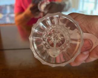 	#56		Shannon Crystal of Ireland 2 piece fairy pedestal candle holders	 $ 35.00 																							