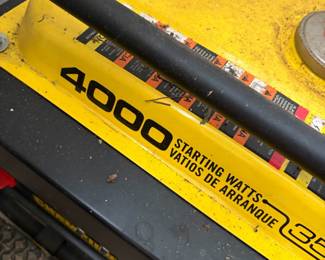 	#93		Champion 4000W Generator, 4000 starting watts / 3500 running watts, 196cc engine, untested	 $ 200.00 																							