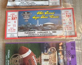 	#70	KW	Authentic vintage Iron Bowl Alabama vs Auburn “First Time Ever” Jordan-Hare Stadium full unused ticket (12-2-1989)	 $ 85.00 																							