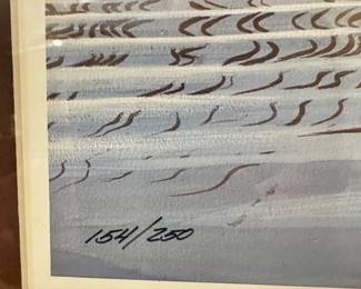 	#88	RA	Departure print by John Akers, Ducks Unlimited Artist of the Year (1985/1989), signed and numbered 154/250 (29 x 33)	 $ 50.00 																							