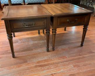	#6		Pair of wood nightstands, (1) drawer each (as-is finish, 21 x 26 x 20.5)	 $ 60.00 																							
