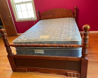 	#3		Full-size wood bed (headboard, footboard, side rails) with mattress and box spring	 $ 125.00 																							