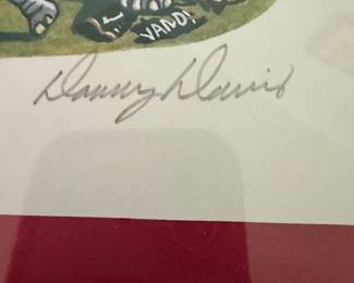 	#61		Danny Davis “Camp Crimson” signed print, framed (18.75" x 5"), print size 9" x 13", Alabama memorabilia	 $ 50.00 																							