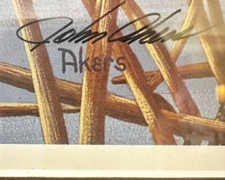 	#88	RA	Departure print by John Akers, Ducks Unlimited Artist of the Year (1985/1989), signed and numbered 154/250 (29 x 33)	 $ 50.00 																							