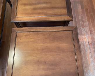 	#6		Pair of wood nightstands, (1) drawer each (as-is finish, 21 x 26 x 20.5)	 $ 60.00 																							