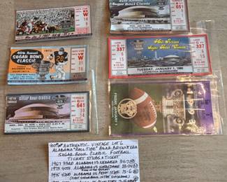 	#70	KW	Authentic vintage Iron Bowl Alabama vs Auburn “First Time Ever” Jordan-Hare Stadium full unused ticket (12-2-1989)	 $ 85.00 																							