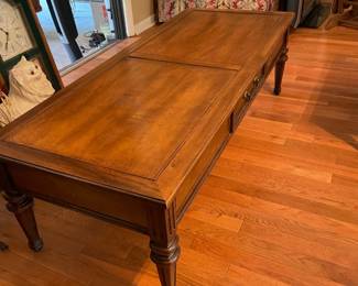 	#7		Wood coffee table with faux drawer (21 x 52 x 16)	 $ 65.00 																							