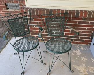	#95		Pair of Outdoor Garden Chairs	 $ 60.00 																							