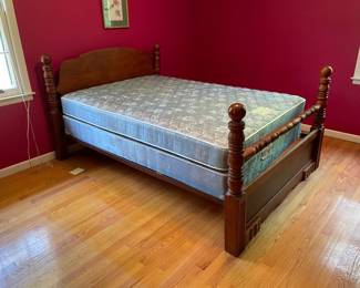 	#3		Full-size wood bed (headboard, footboard, side rails) with mattress and box spring	 $ 125.00 																							