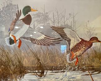 	#88	RA	Departure print by John Akers, Ducks Unlimited Artist of the Year (1985/1989), signed and numbered 154/250 (29 x 33)	 $ 50.00 																							