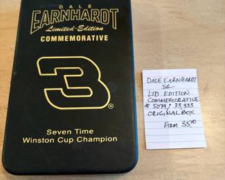 	#77	KW	Dale Earnhardt Sr limited edition commemorative (#5079/33,333) with original box	 $ 35.00 																							