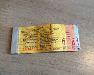 	#76	KW	3 piece Disney lot (1950s–70s ticket booklet + Ingersoll Mickey Mouse watch + Cinderella wind-up watch, untested)	 $ 50.00 																							