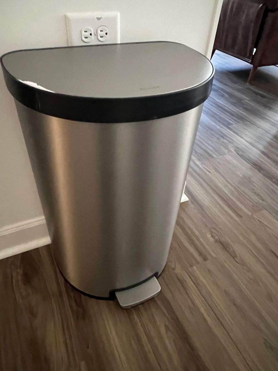 Stainless trash can $45