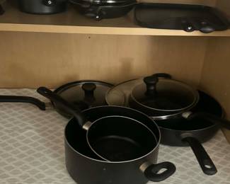 Pots and pans priced at sale 