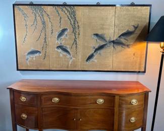 Buffet & 4 Panel Screen