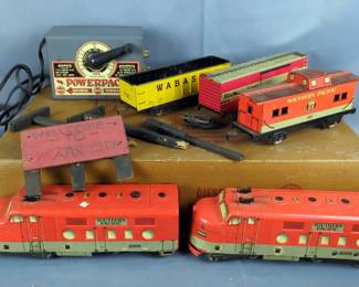 Louis Marx Co Diesel Type Electrical Train Set With Transformer, In Original Box 