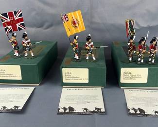 Frontline Figures Hand Painted Metal Figurines, Includes Models C.W.3, C.W.4 And P.D.S.11, All Are In Original Box 