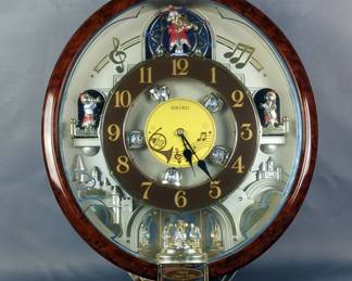 Seiko Special Collectors Edition "Melodies In Motion" Wall Clock, Approx 18" x 14.5" x 4" 