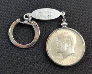 1965-1967 Kennedy Half Dollars, Qty 18, These Contain 40% Silver, 1 Is In A Keychain 