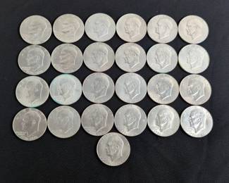 1976D Eisenhower Dollars, Qty 25 