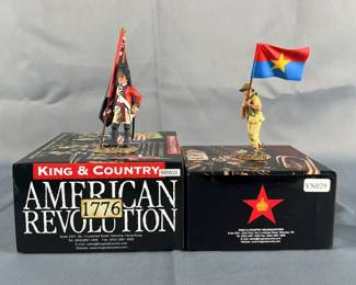 King & Country Military Collectors Figures, Includes Model VN029, And American Revolution Figure Model BR082A