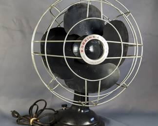  Robbins & Myers Art Deco Oscillating Fan With Multiple Settings, Approx 19" x 14", Powers On