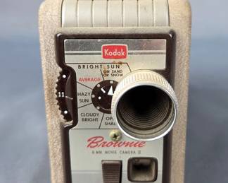 Kodak Brownie Movie Camera No. 2, In Box, And Shinon 132PXL Movie Camera With Paperwork 